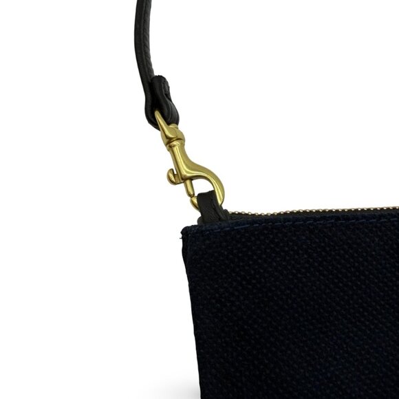Clare V. Sac Bretelle Navy Perforated Suede w Stripes Crossbody Bag - Picture 5 of 8